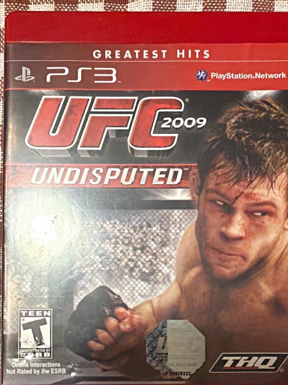 Sony PS3 UFC 2009 Undisputed - Red and Black Cover